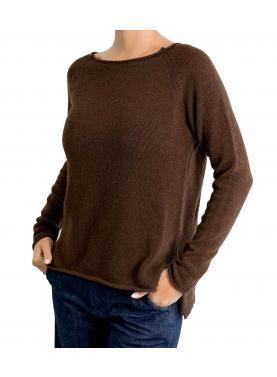 Maglioncino misto cashmere tinta unita 